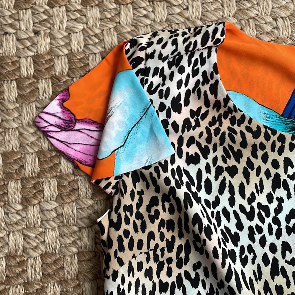 Chicos Reversible Floral-Animal Dress - Picture 5 of 9